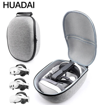HUADAI Carrying Case for Meta Quest 3S, Quest 3 & Quest 2 – Protective VR Headset Storage