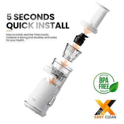 Mini Portable Slow Juicer – Electric Fruit Juice Extractor & Blender, Easy Clean, Ice Cream Maker