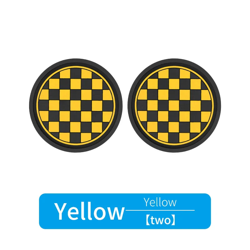 2pcs Car Cup Holder Anti-Slip Coasters — Premium PVC Universal Fit, Interior Accessories for Most Vehicles