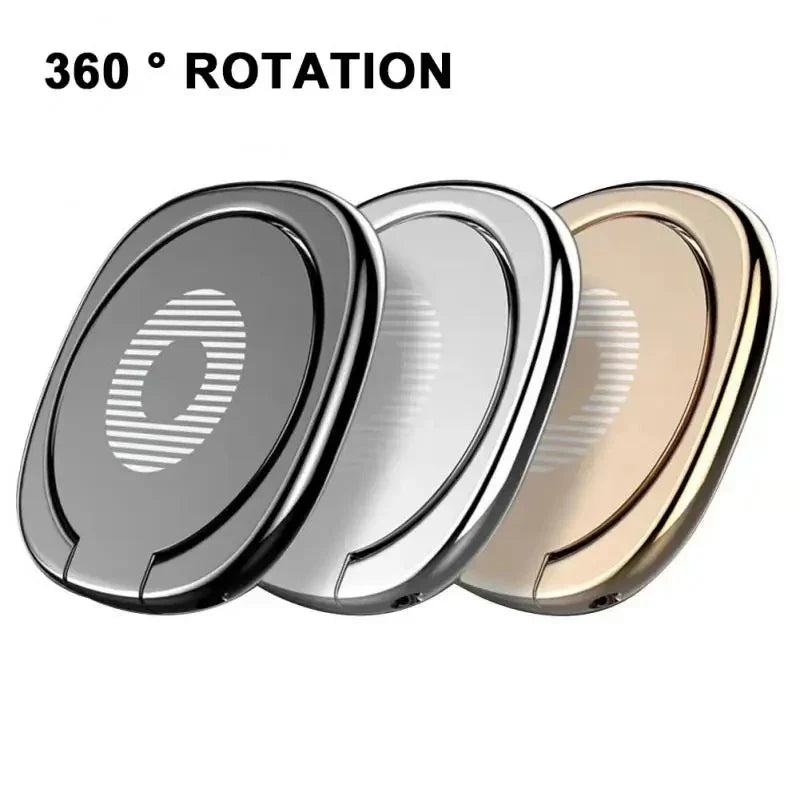 Ultra-Thin Phone Ring Holder - Rotatable Metal Finger Grip Stand for iPhone Xiaomi & Huawei Smartphones
