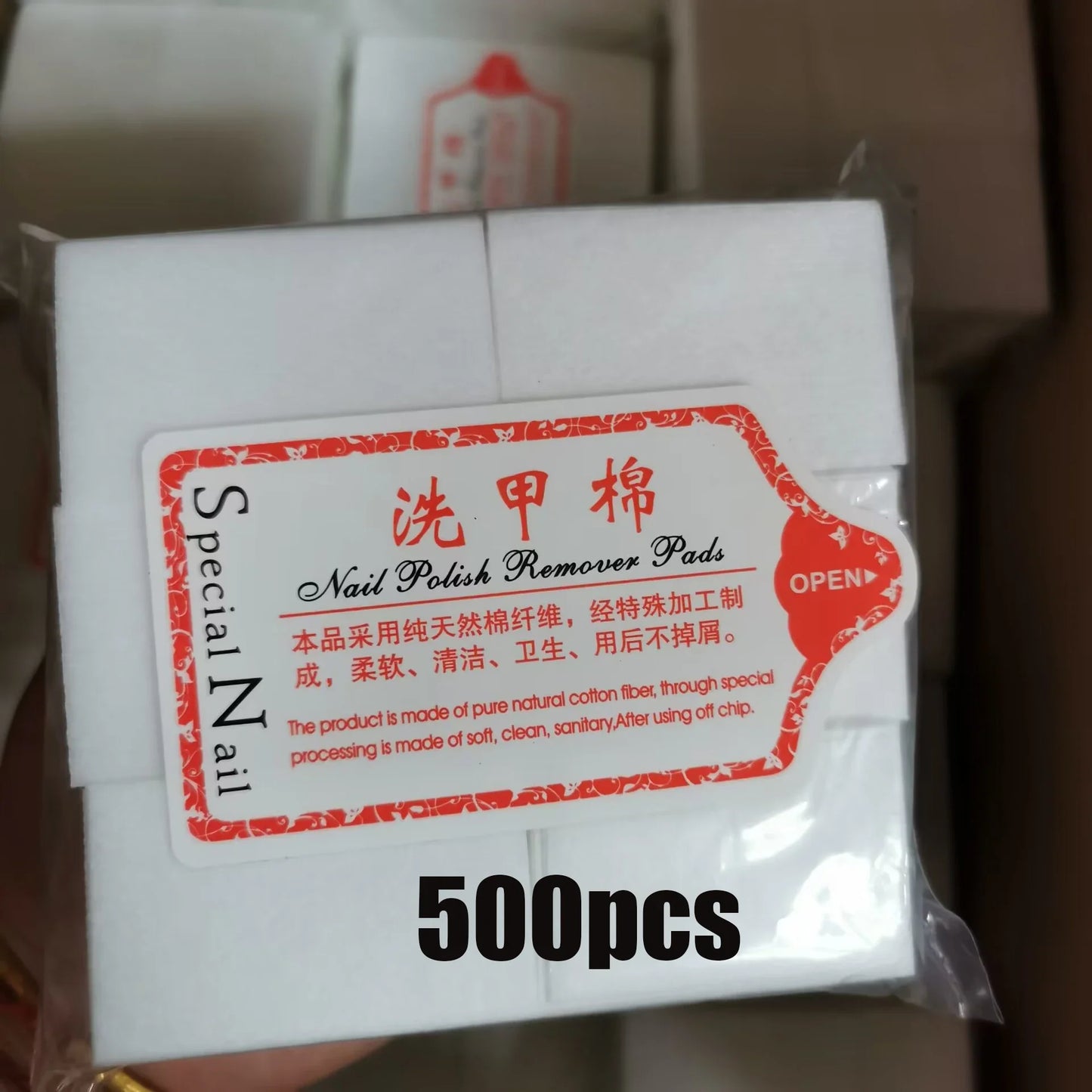 100–1000PCS Lint-Free Cotton Pads – Professional Nail Wipes for Gel Polish Removal & Nail Art Cleaning