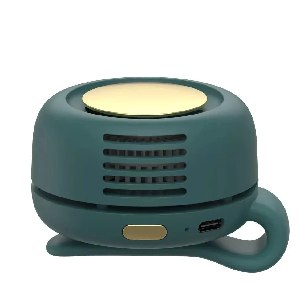 Portable Mini Handheld Bladeless Fan – Rechargeable Clip-On Waist or Desktop Fan for Outdoor Ventilation