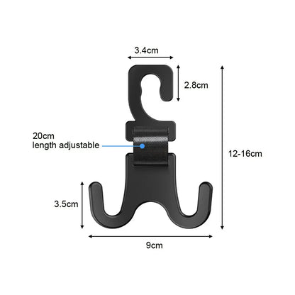 Universal Car Purse Hook – Auto Seat Headrest Hanger for Back Seat Storage, Car Interior Accessories