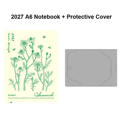 Kinbor 2027 A5/A6 Planner Notebook - Full-Year Daily Journal & Monthly Agenda for Time Management