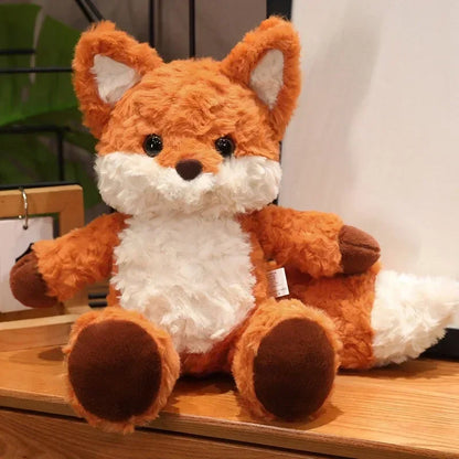 35cm/50cm Cute Fluffy Orange Fox Plush Toy – Soft Cartoon Stuffed Doll, Perfect Birthday Gift