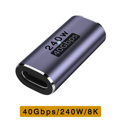 UGOURD USB4 Type C Adapter - 40Gbps Thunderbolt 3/4 Male to Female OTG Extension Converter for Laptop