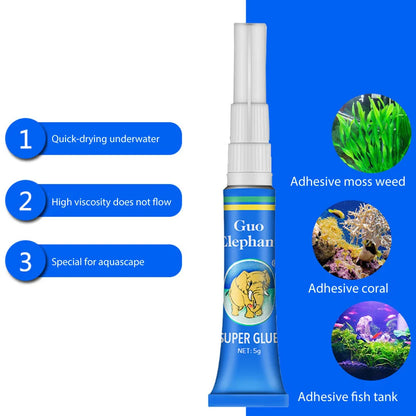 50-5Pcs Fish Tank Moss Glue for Aquatic Plants, Driftwood & Underwater Landscaping - Aquarium Water Grass Gel