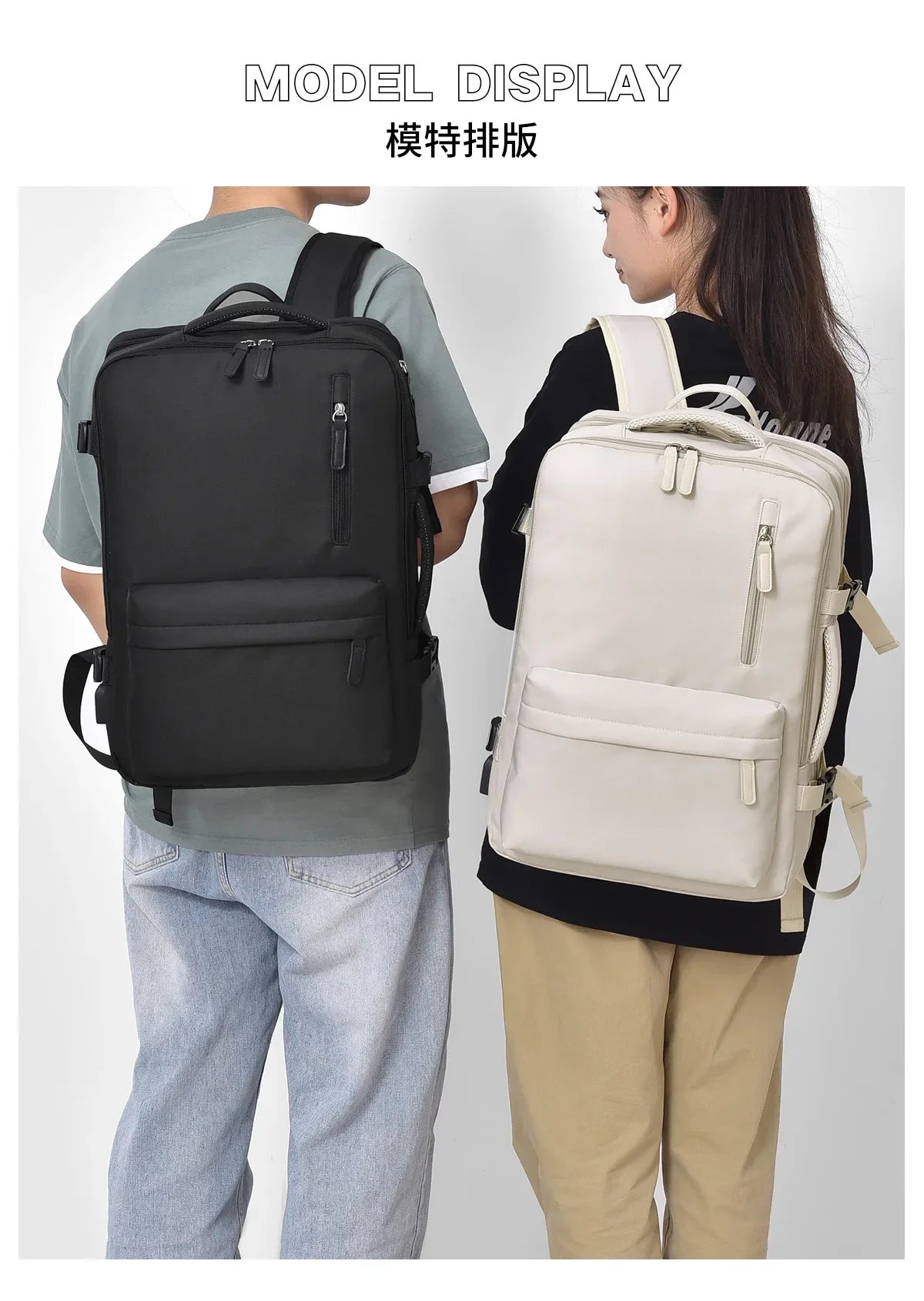 40x30x20 Cabin Backpack — Hand Luggage Laptop Bag for Airplane Travel, School, Men & Women