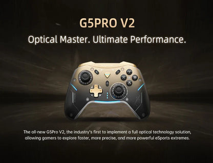 MACHENIKE G5Pro V2 Gaming Controller with Optical Triggers, ABXY Buttons, Hot-Swappable Joystick, 4K Resolution for Switch & PC