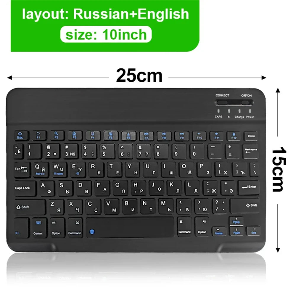 Bluetooth Wireless Keyboard & Mouse Set – Multi-Language Support for iOS, Android, Windows, iPad & Tablets