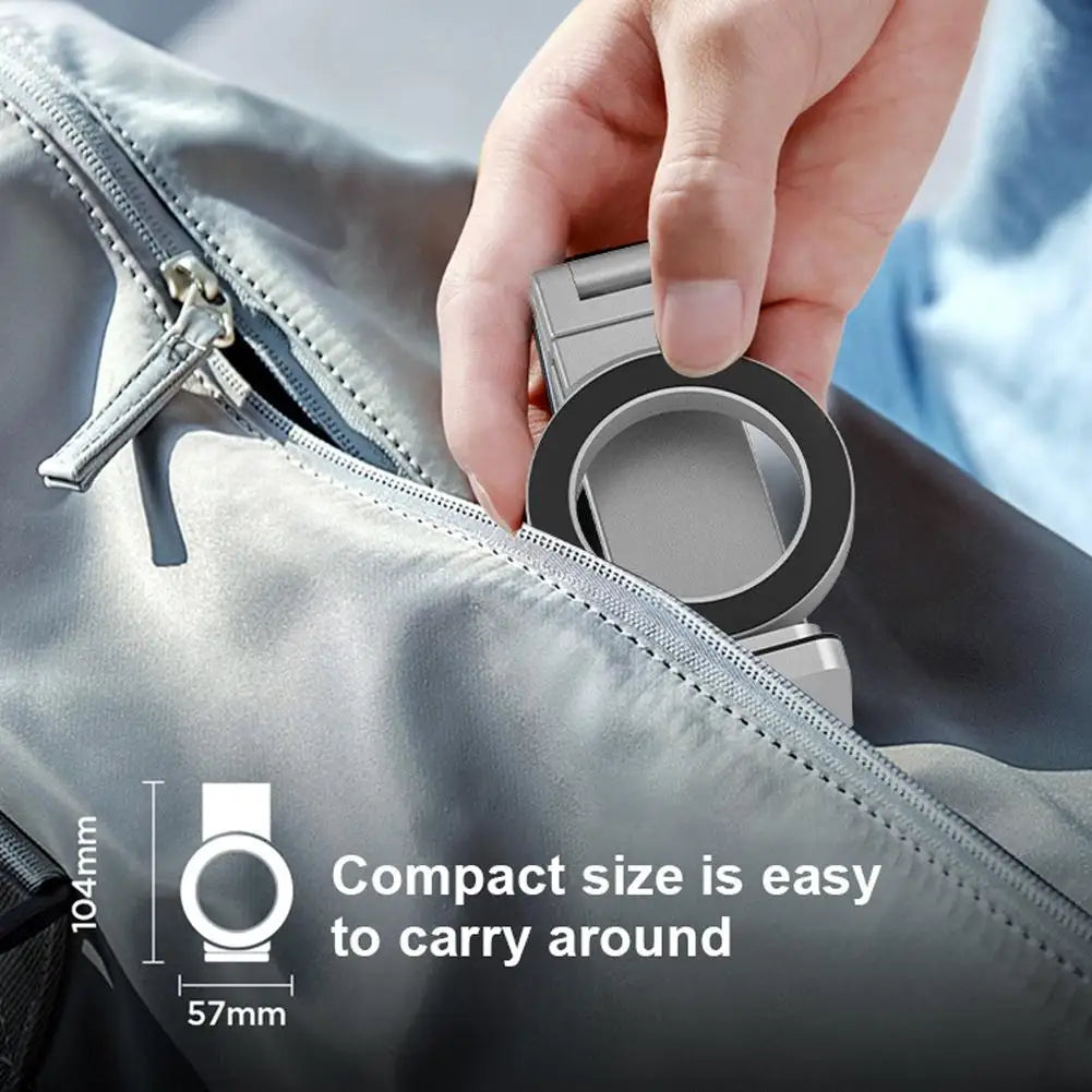 Universal Foldable Magnetic Phone Holder – Rotatable Travel Mount for Smartphones Airplane Car Desk