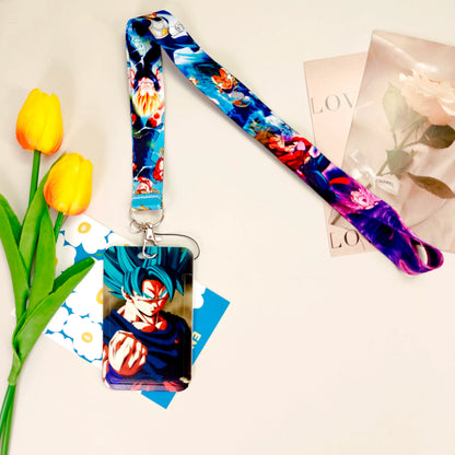 Japanese Anime Credential Holder Lanyard for Key, Card Badge, Gym Keychain Accessories