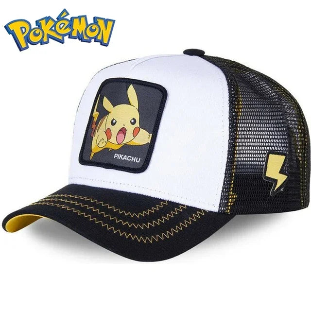Pikachu Anime Baseball Cap - Adjustable Cartoon Cosplay Hat for Men, Women & Kids Sports Hip Hop Style Gift