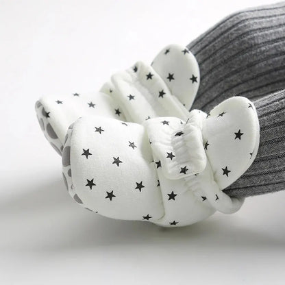 Meckior Baby Socks Shoes – Star Toddler First Walkers Booties, Soft Cotton Anti-Slip Shoes for Boys and Girls