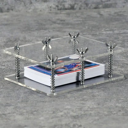 Transparent Card Flattening Tool - Stainless Steel No-Damage Card Press & Repair Device
