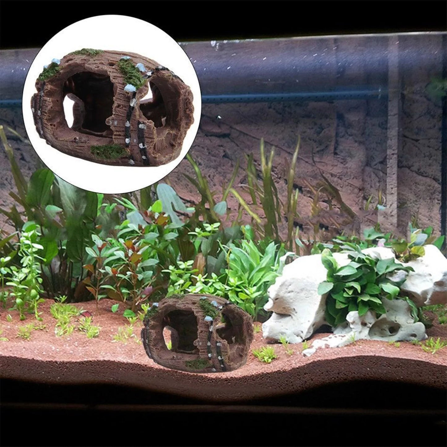 Fish Tank Resin Bridge Decoration — Artificial Aquarium Landscape Ornament & Cave Accessory for Aquatic Pets