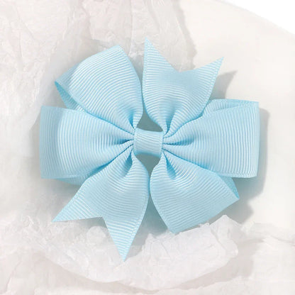 20/40PCS Sweet Candy Color Bow Hair Clip Set – Cute Ribbon Hairpins for Baby Girls & Kids Hair Accessories Gift