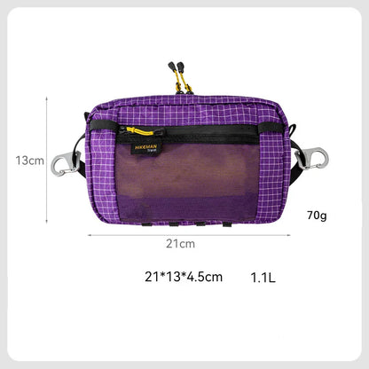 Waterproof UHMWPE Waist Fanny Pack – 1.1L Lightweight Hip Bag for Cycling, Running, Hiking & Outdoor Sports, 70g