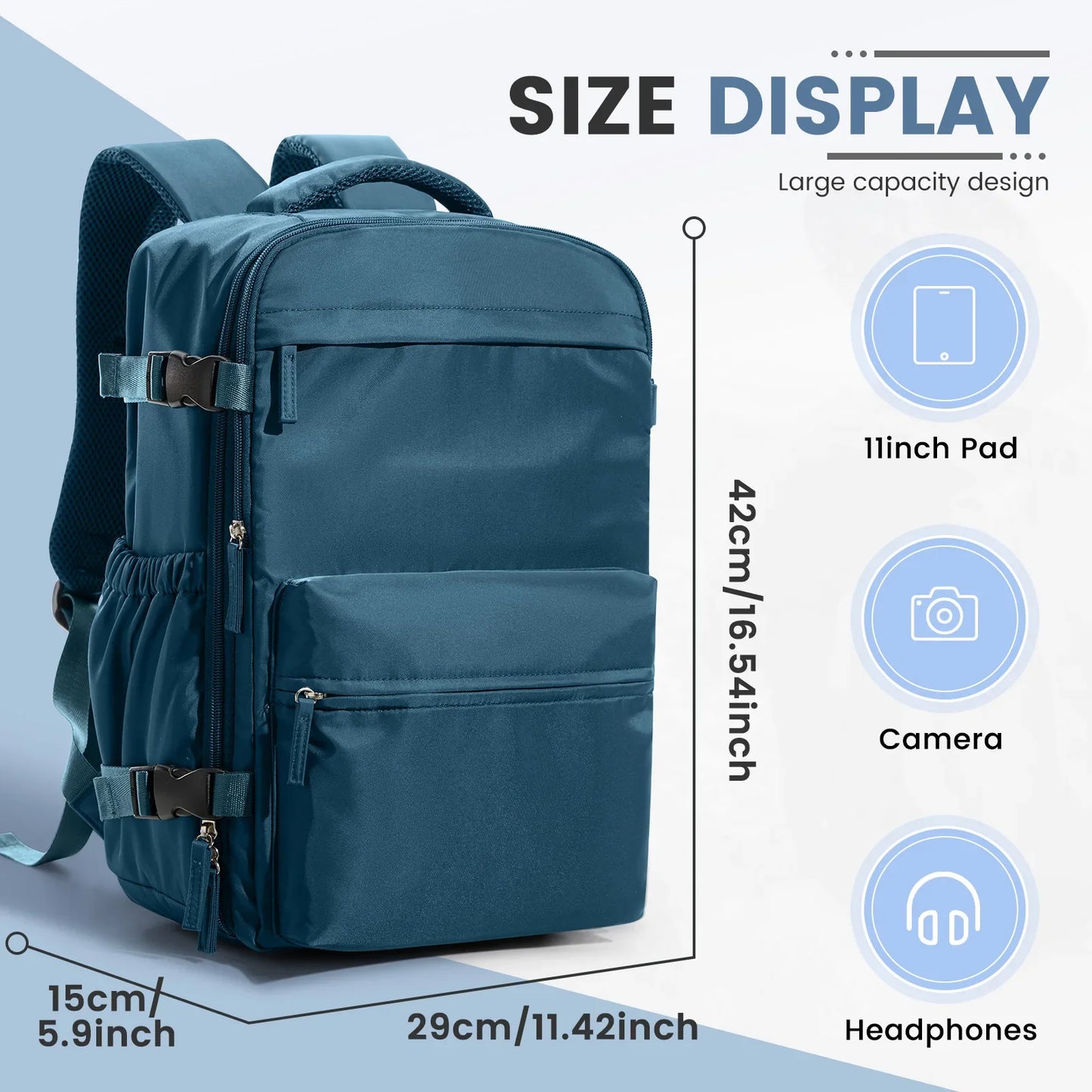 Ryanair Cabin Bag 40x20x25 — Men’s Air Vacuum Compression Laptop Backpack with 42x29x15 Vacuum Clothing Storage Bag