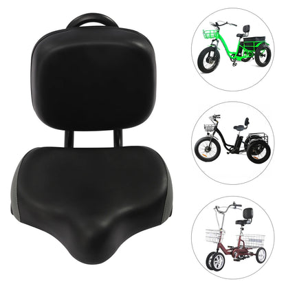 Universal Bicycle & Tricycle Comfort Saddle Seat Cushion with Backrest