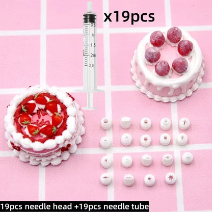 19PCS Mini Nozzle Set – Pottery Clay, Dessert, Food, and Toy Piping Tips for DIY Miniature Cakes