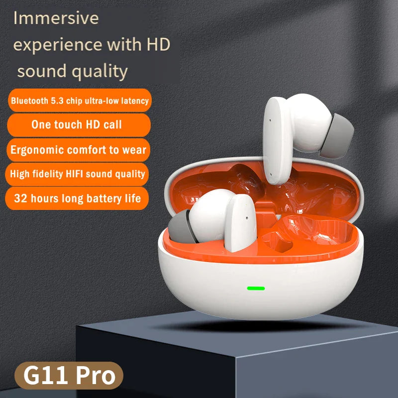 SONY G11 Pro Bluetooth 5.3 In-Ear Headset — HiFi Stereo Waterproof Wireless Sport Earbuds