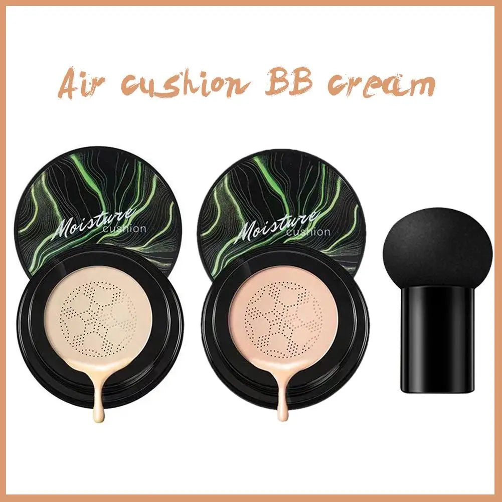 Mushroom Head Air Cushion CC Cream – Natural Moisturizing Foundation & Concealer for Oil-Control & Whitening – BB Cream Makeup Cosmetics