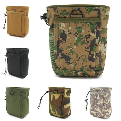 Outdoor Tactical Molle 800D Nylon Dump Drop Pouch - 3-5L Recycle Waist Pack for Ammo and Essentials - Ideal Airsoft Military Accessories Bag