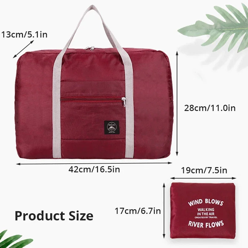 Folding Travel Storage Bag - Large Handbag for Luggage, Clothes and Picnic, Ideal for Moving and Boarding