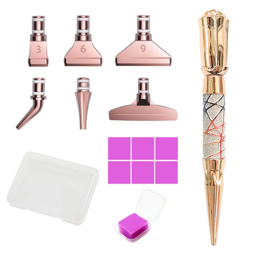 5D Diamond Painting Pen Kit – Glitter Sparkle Point Drill Pens for Cross Stitch, Embroidery, DIY Crafts & Nail Art