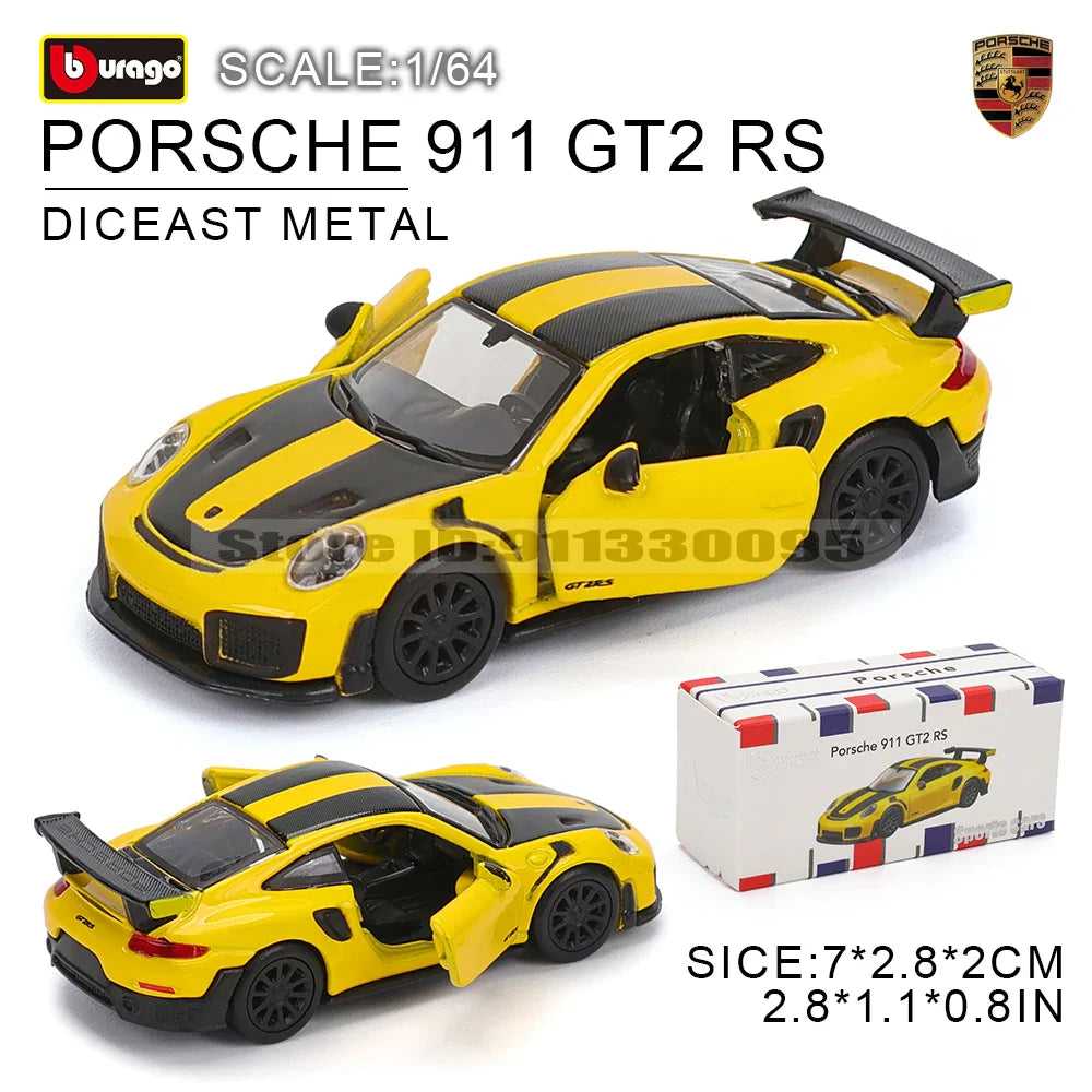 Bburago 1:64 Car Model Collection — Golf GT 2017, Mustang Shelby GT500, Ferrari, Benz & Volkswagen, Kids Xmas Gift Toys for Boys