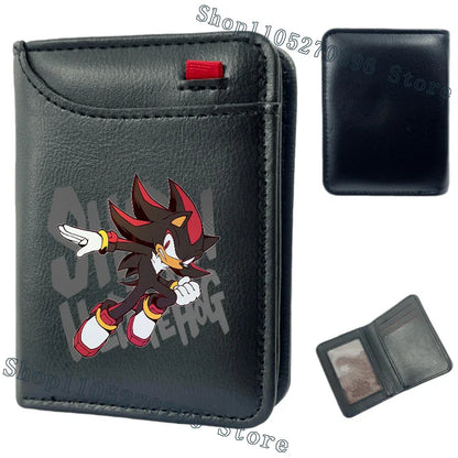 Sonic & Shadow Cartoon Wallet – Anime Multi-Card Vertical Holder, Portable Slim Card Pack, 2026 New Fashion Gift Wallet