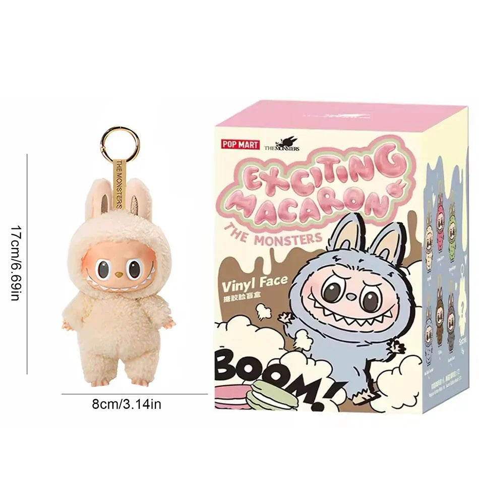 High-Quality Cute Labubu The Monsters Box Toy – Cardiac Macarone Kawaii Figure Model Bag, 1:1 Replica Gift
