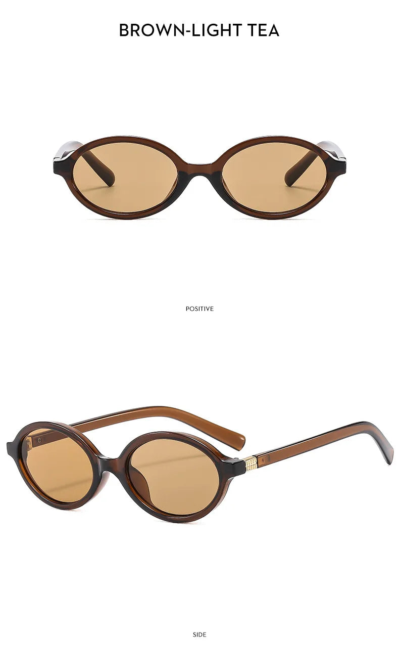 Vintage Oval Sunglasses – Luxury Designer Anti-Blue Light Glasses, Fashion Retro Eyewear for Women & Men, Leopard Frame