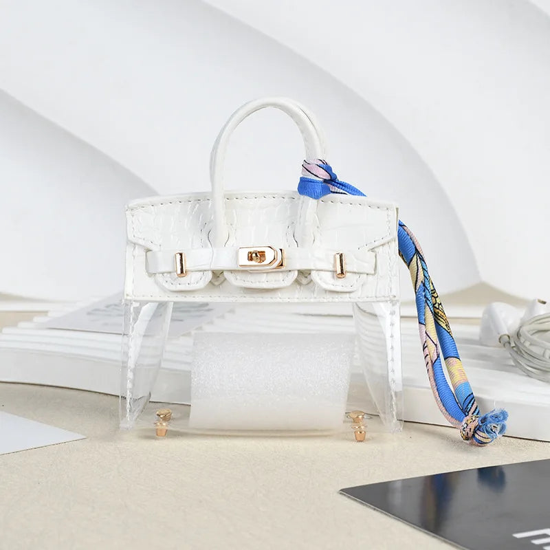 Mini Bag Keychain Pendant — Small Earphone Case & Accessory for H Family, Decorative Gift