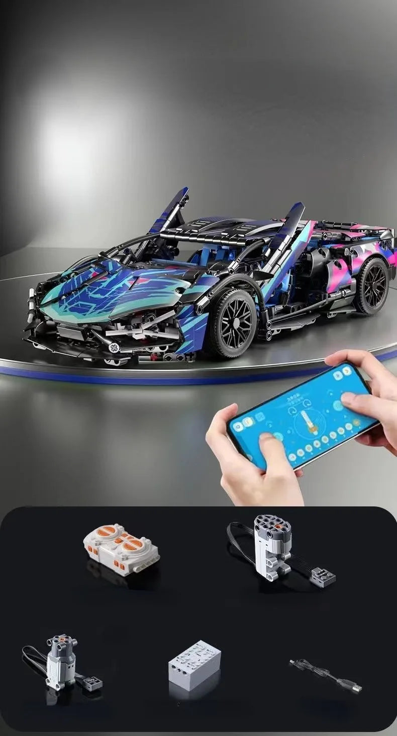 1:14 Racing Roadster Building Blocks – 1314-Piece Assembly Brick Vehicle Toy for Boys, STEM Construction Gift