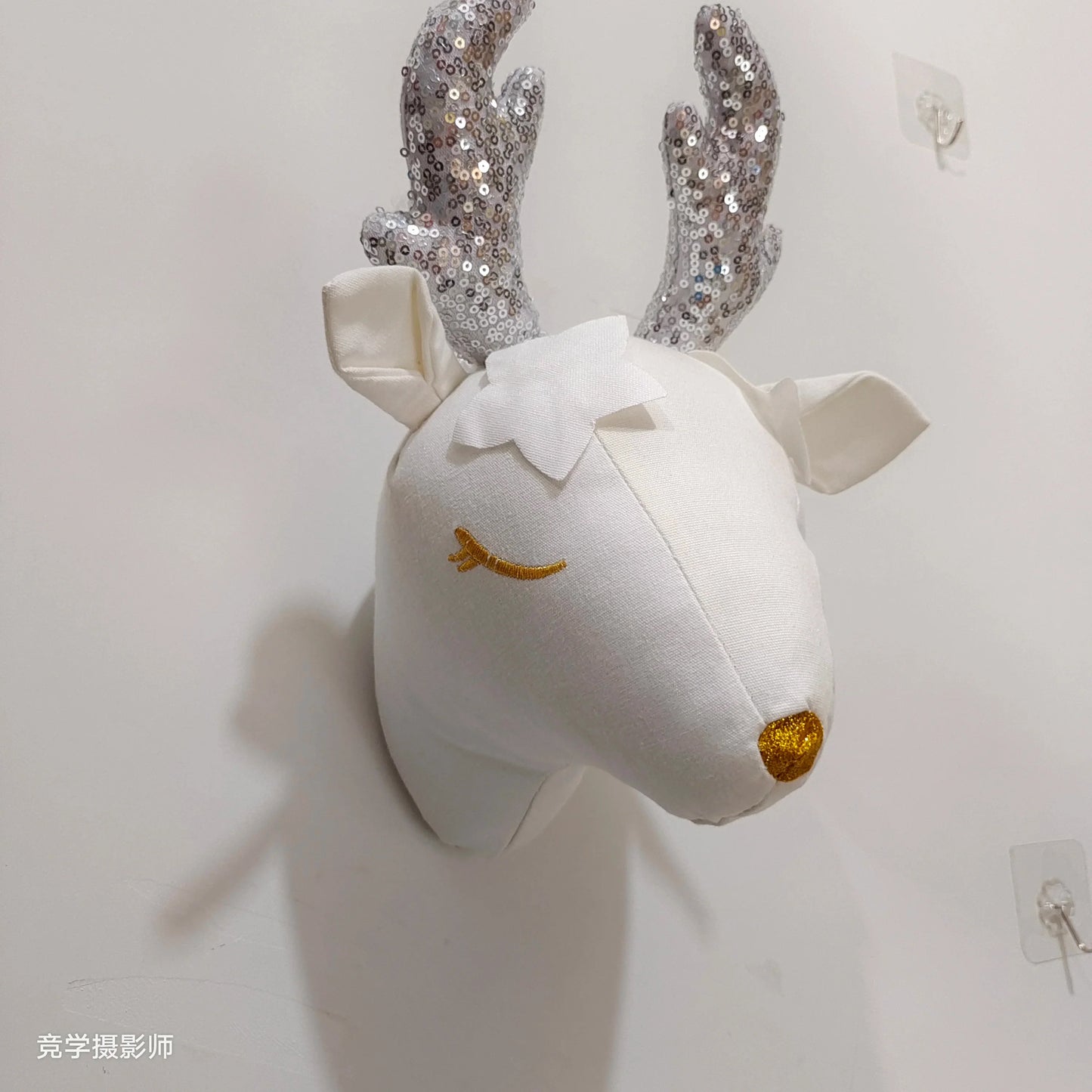 Handmade 3D Felt Animal Heads — Elephant & Swan Wall Hanging Decor for Nursery & Kids’ Bedroom