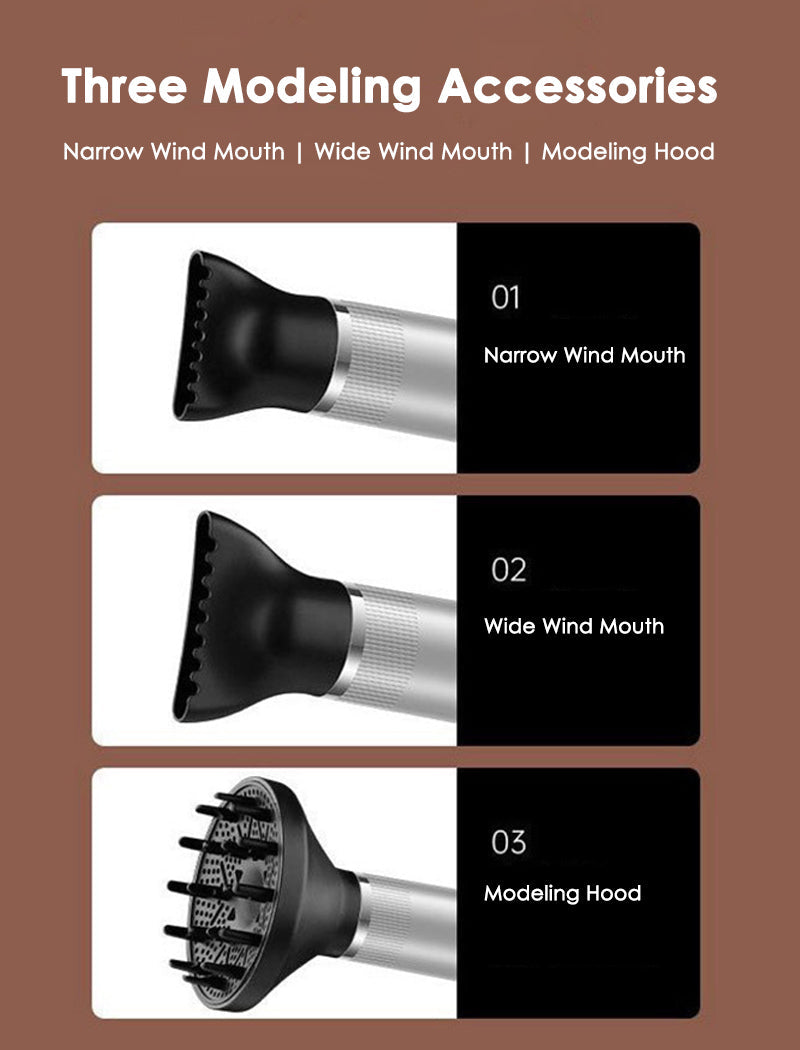 Professional Infrared Hair Dryer — Negative Ionic Blow Dryer with Hot & Cold Wind