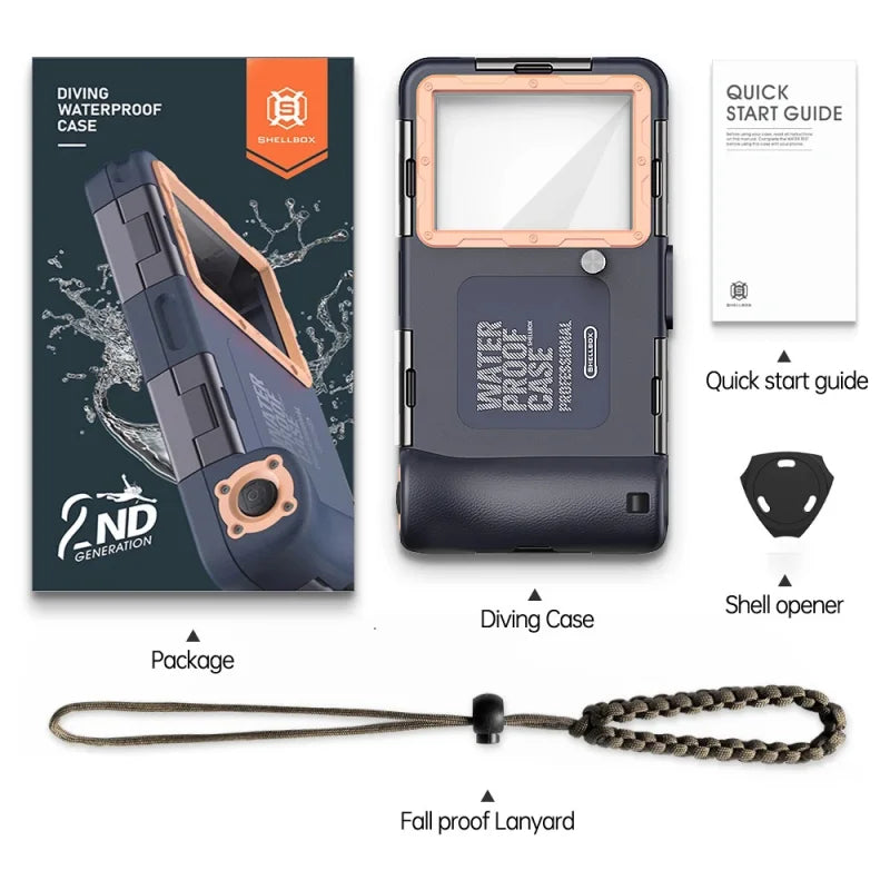 15M Professional Diving Phone Case for iPhone 15/14/13/12 Pro Max - Waterproof Cover for Underwater Photography, Compatible with Samsung S22/S23