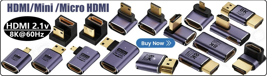 Ribbon FPV HDMI-Compatible Connector – Flexible Flat Cable for Raspberry Pi 4, Micro HDMI to HDMI/Mini HDMI Female 90° FFC 20pin