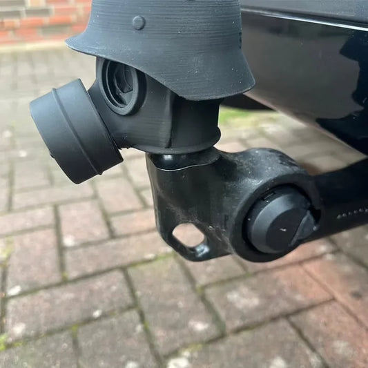 Steel Helmet Trailer Hitch Cover - Gas Mask Style Receiver Tube Protector for Rust Prevention