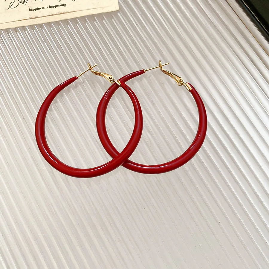 Women’s Shiny Large Circle Cross Hoop Earrings – Rhinestone Geometric High-End Fashion Jewelry