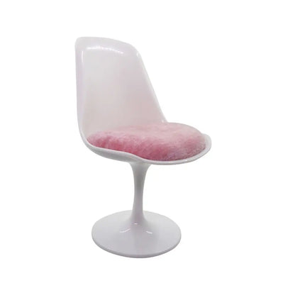1/6 Scale Doll Round Legged Chair – Miniature Rotating Leisure Chair for Dollhouse & Photo Props