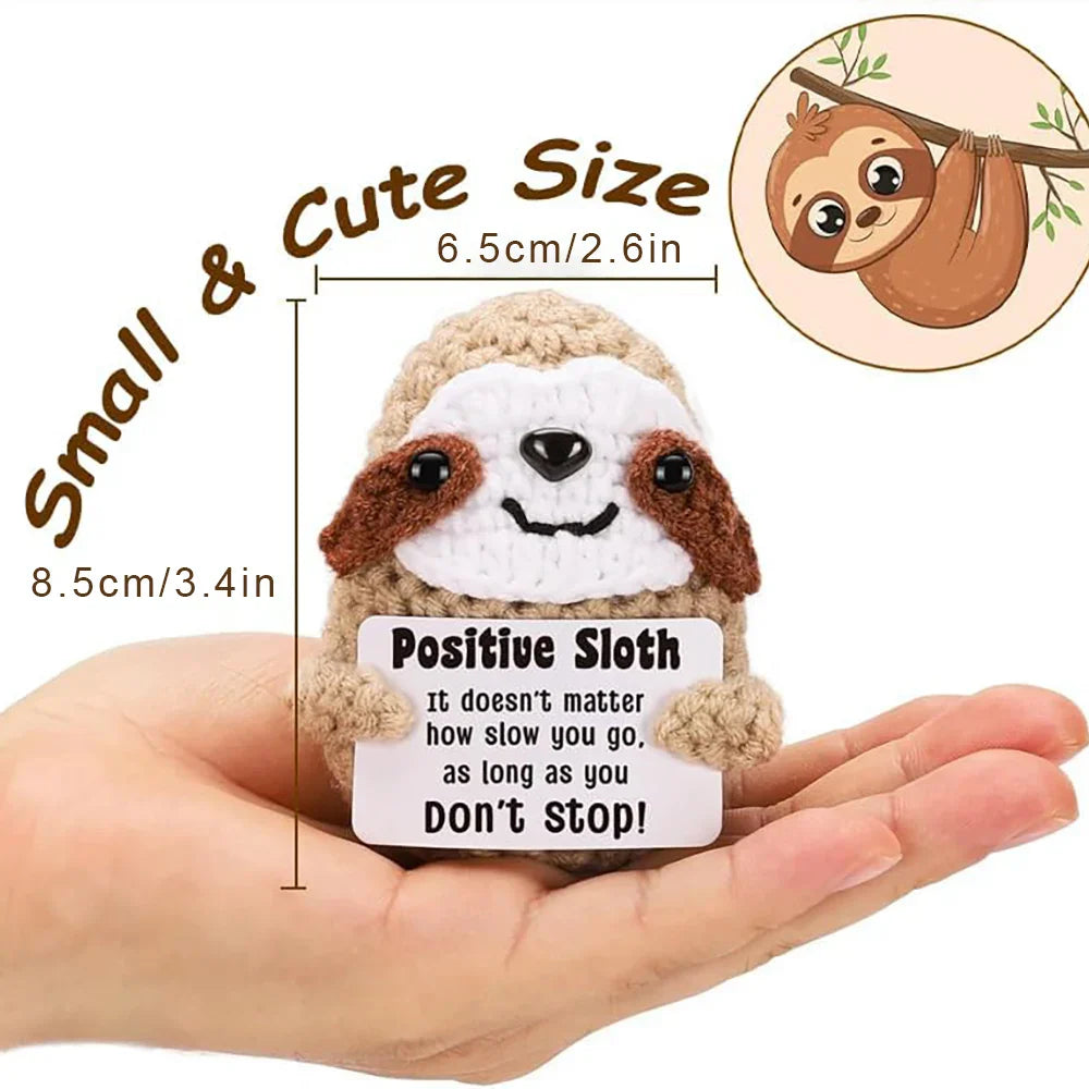 Positive Energy Crochet Doll — Handmade Knitted Plush Potato, Plant, Avocado, Bee & Animal Pocket Hug Emotional Support Gift