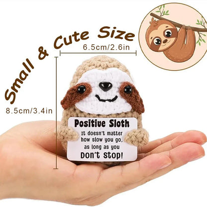 Positive Energy Crochet Doll — Handmade Knitted Plush Potato, Plant, Avocado, Bee & Animal Pocket Hug Emotional Support Gift