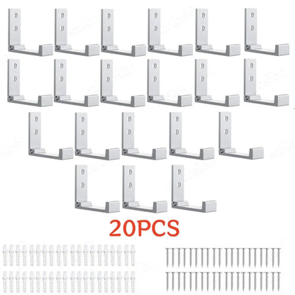 Folding Aluminum Alloy Wall Hooks – Rustproof Coat, Towel & Clothes Hanger (1/5/50 Pack)