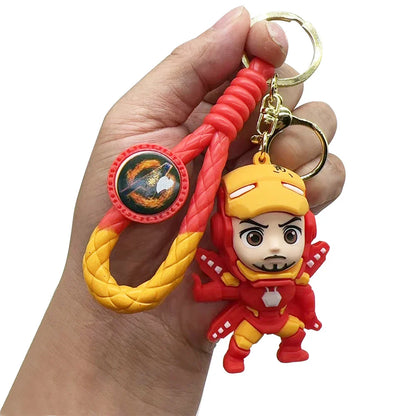 Marvel Avengers Keychain - Spiderman, Iron Man, Captain America, Thor, Batman Keyring - Perfect Gift for Friends
