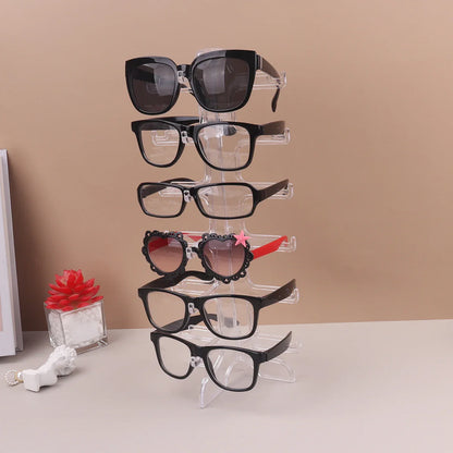 Plastic Sunglasses Display Rack – Eyeglasses Storage Stand for Home Organizer