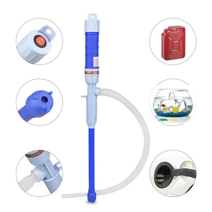 1pc Electric Oil Pump Siphon - Handheld Battery Operated Liquid Transfer Pump for Water, Gas, Petrol Fuel - Portable Car Tools