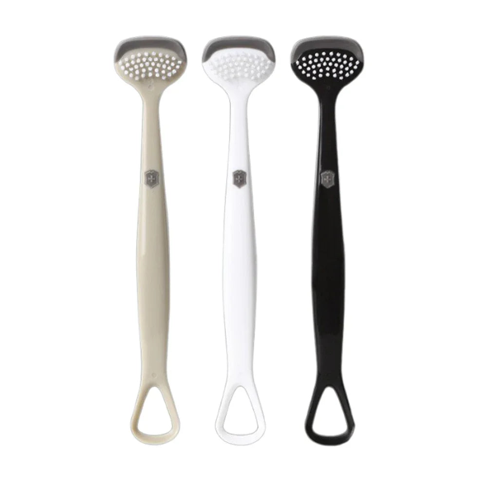 Double-Sided Tongue Scraper for Men | Raspador De Lenguas Tongue Cleaning Brush for Fresh Breath & Oral Hygiene
